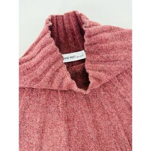 Women's Nine West Knitted Pink Mockneck Sweater Size: Large